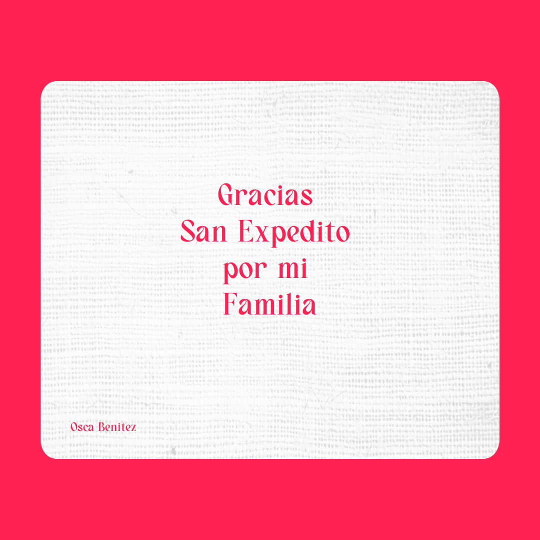Agradecimiento a San Expedito