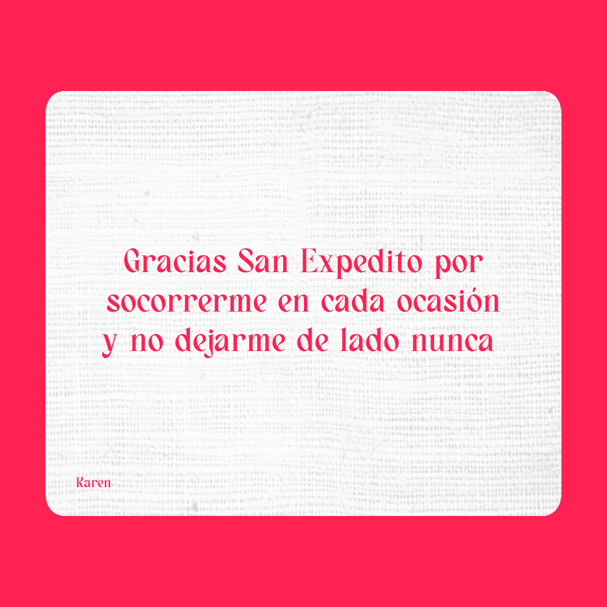 Agradecimiento a San Expedito