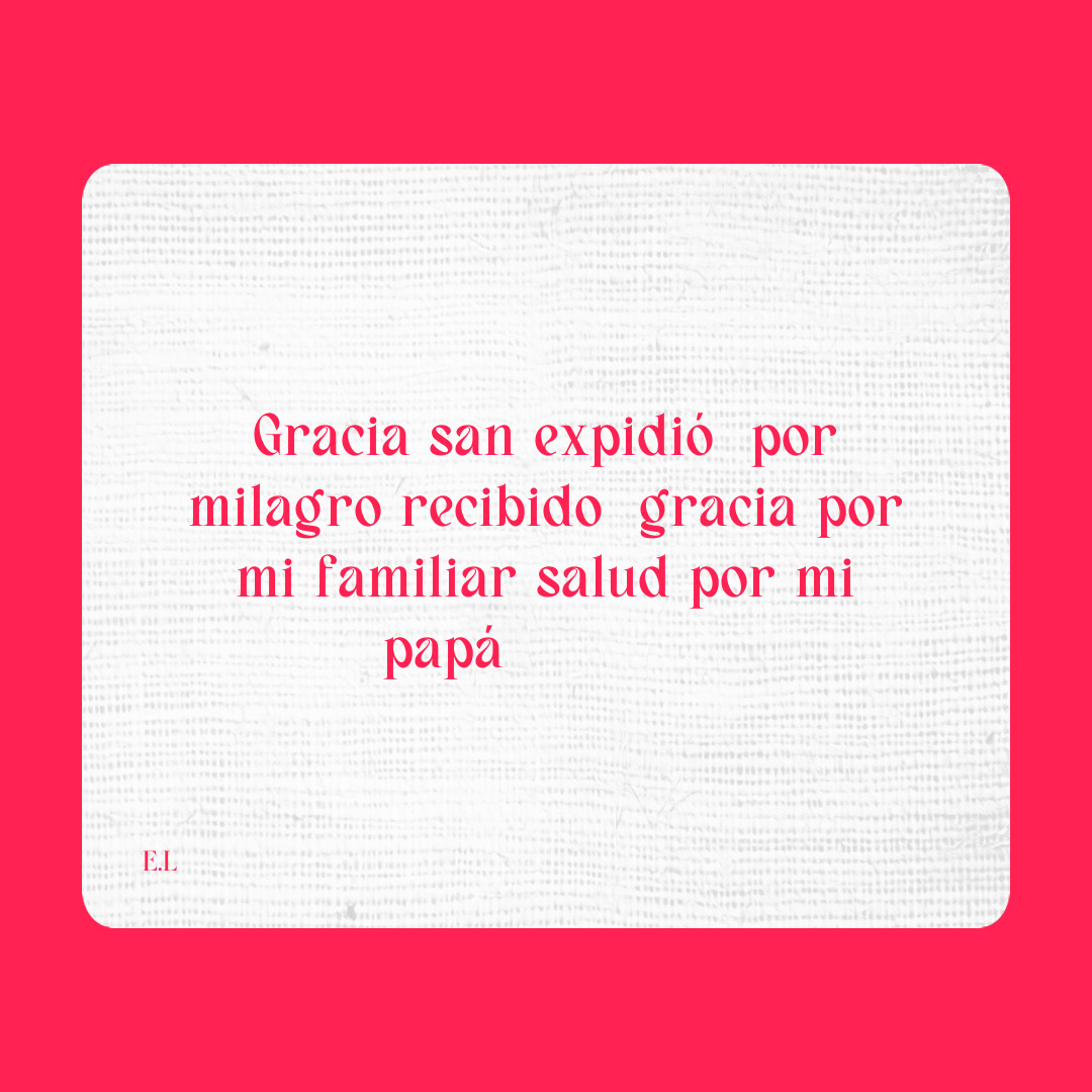 Agradecimiento a San Expedito