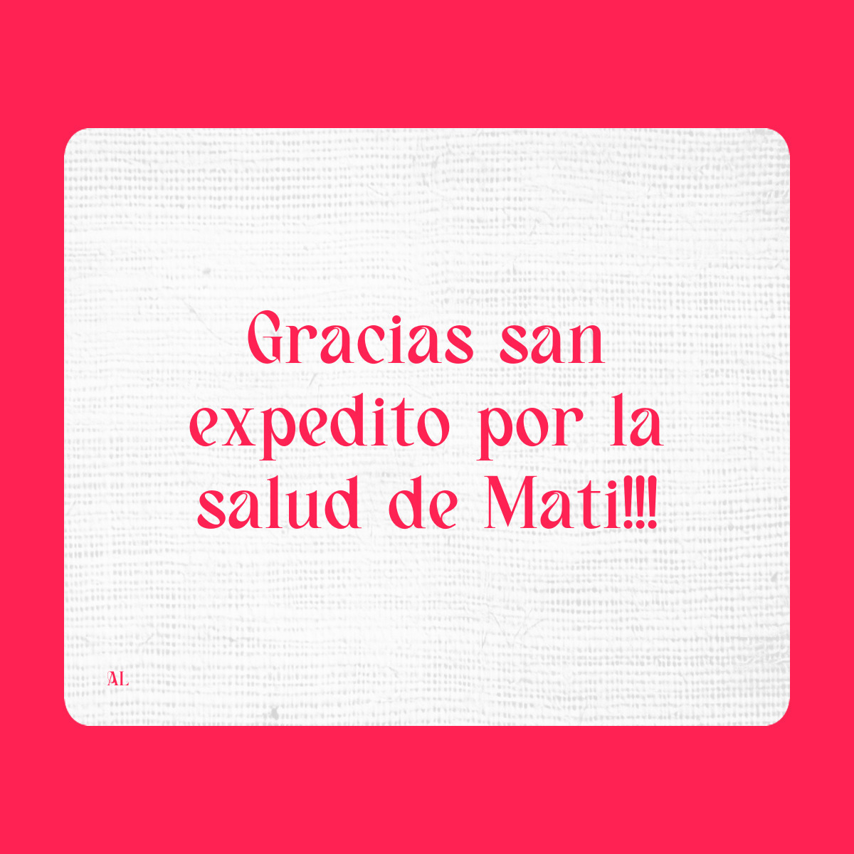 Agradecimiento a San Expedito