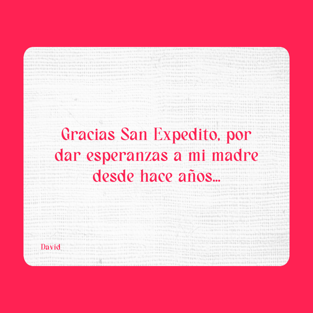 Agradecimiento a San Expedito