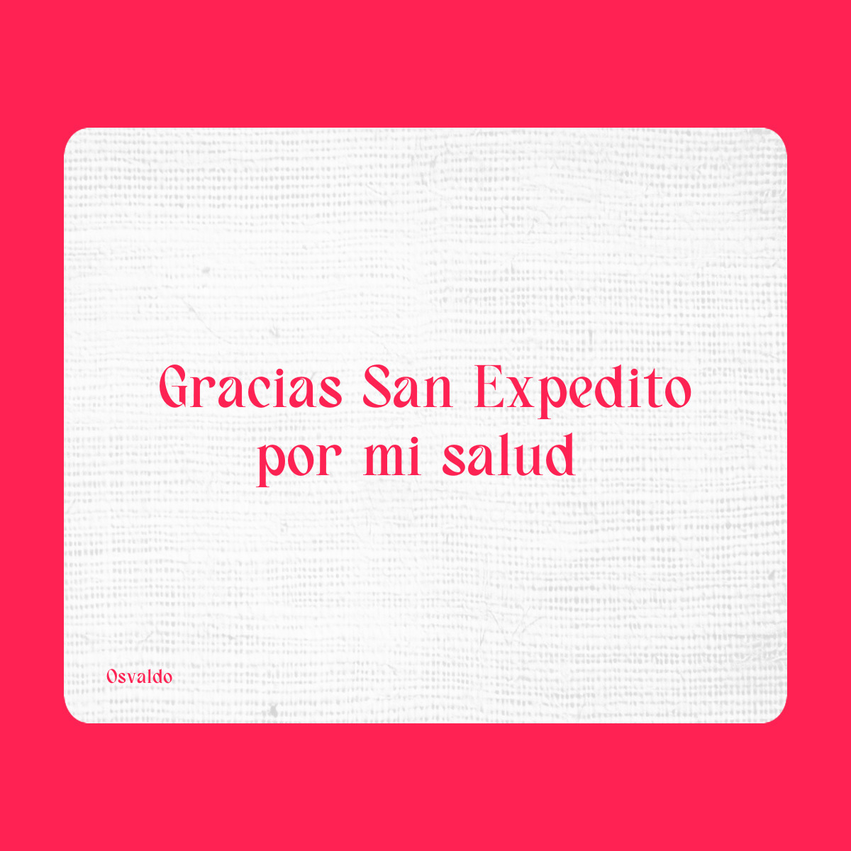 Agradecimiento a San Expedito