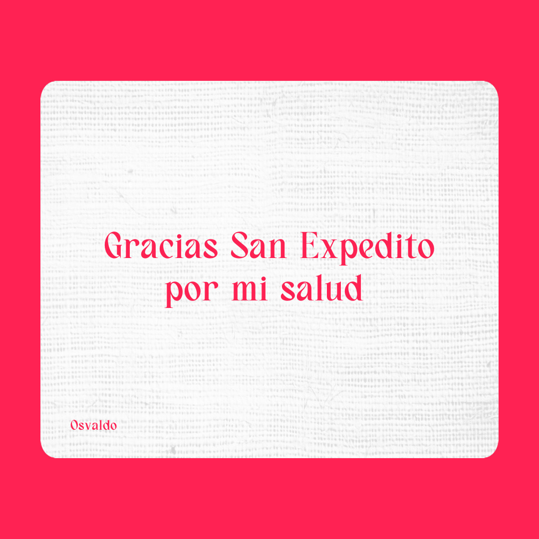 Agradecimiento a San Expedito