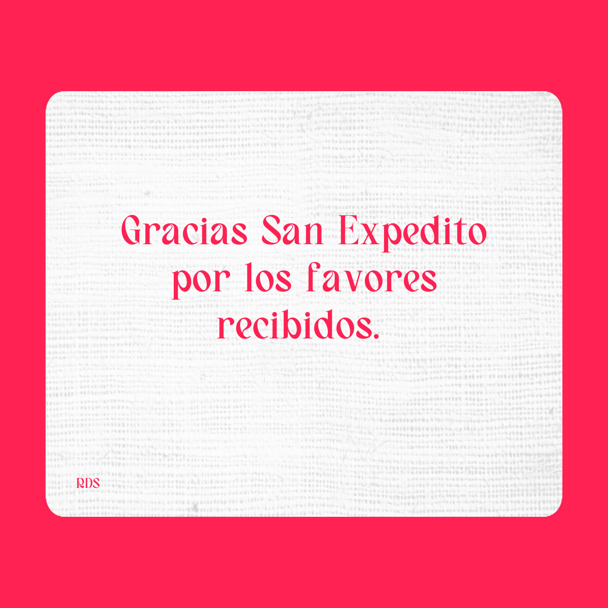 Agradecimiento a San Expedito