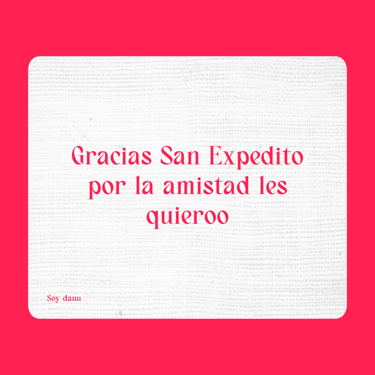 Agradecimiento a San Expedito