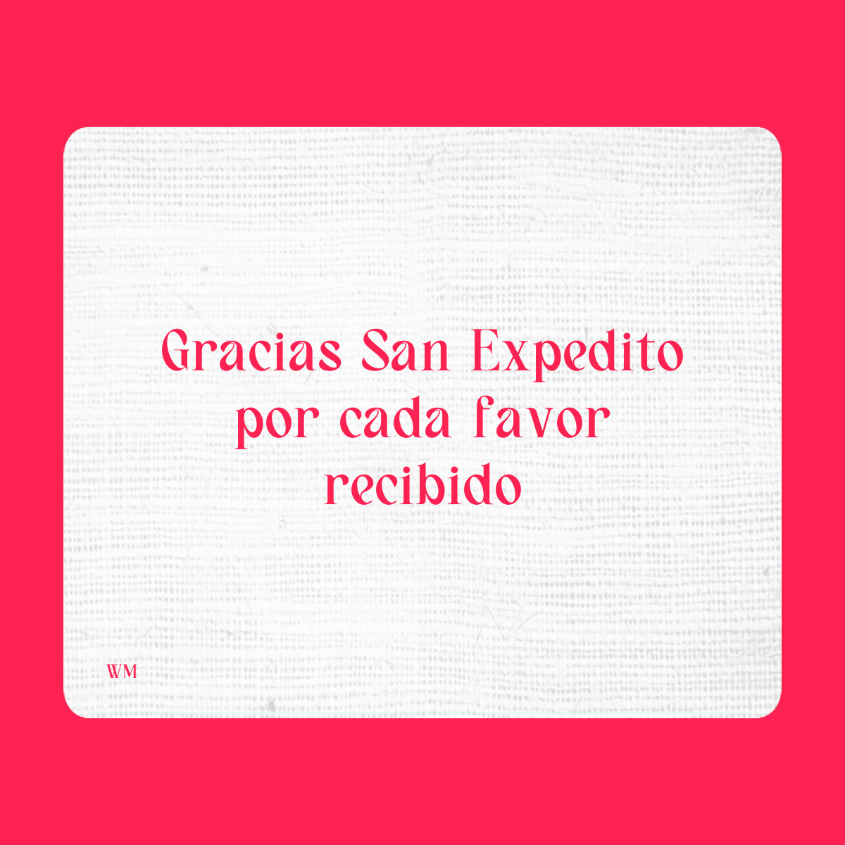 Agradecimiento a San Expedito