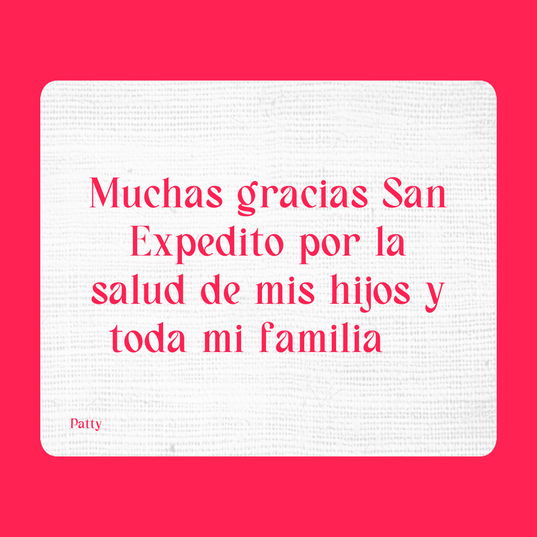 Agradecimiento a San Expedito