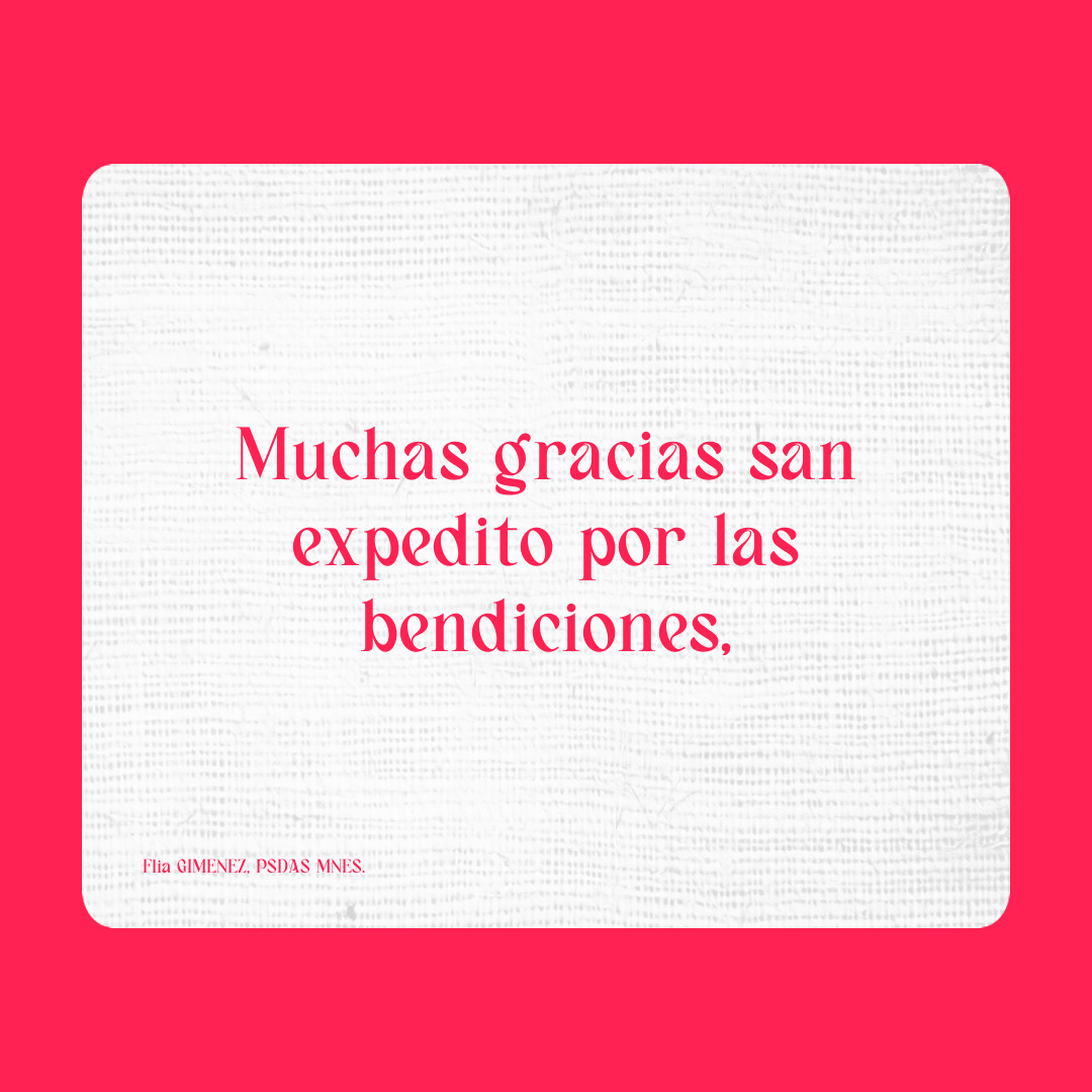 Agradecimiento a San Expedito