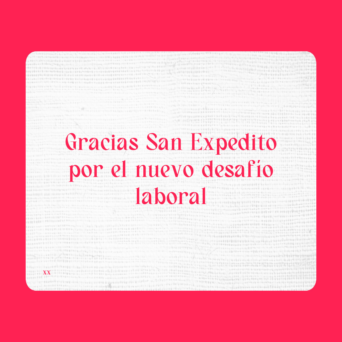 Agradecimiento a San Expedito