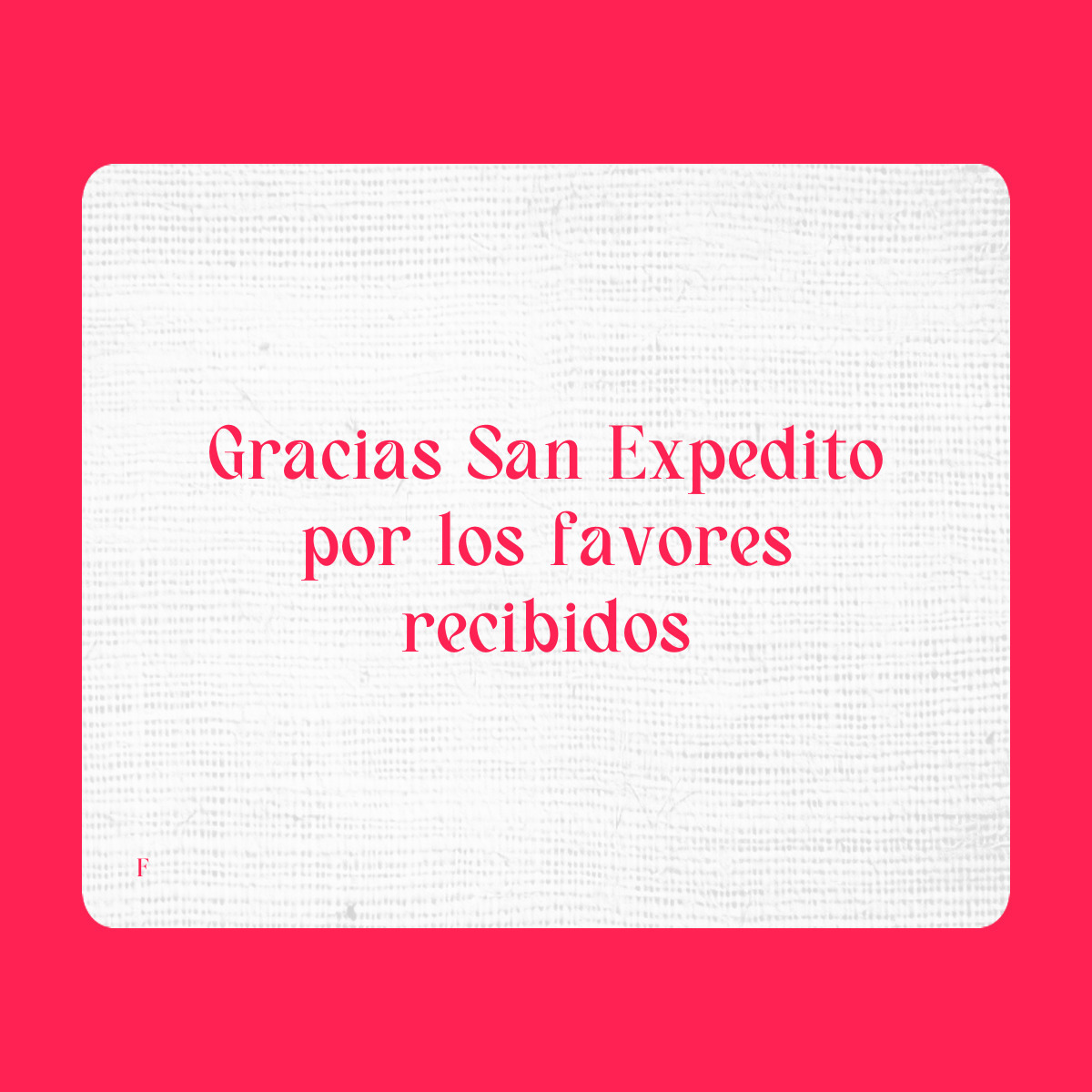 Agradecimiento a San Expedito