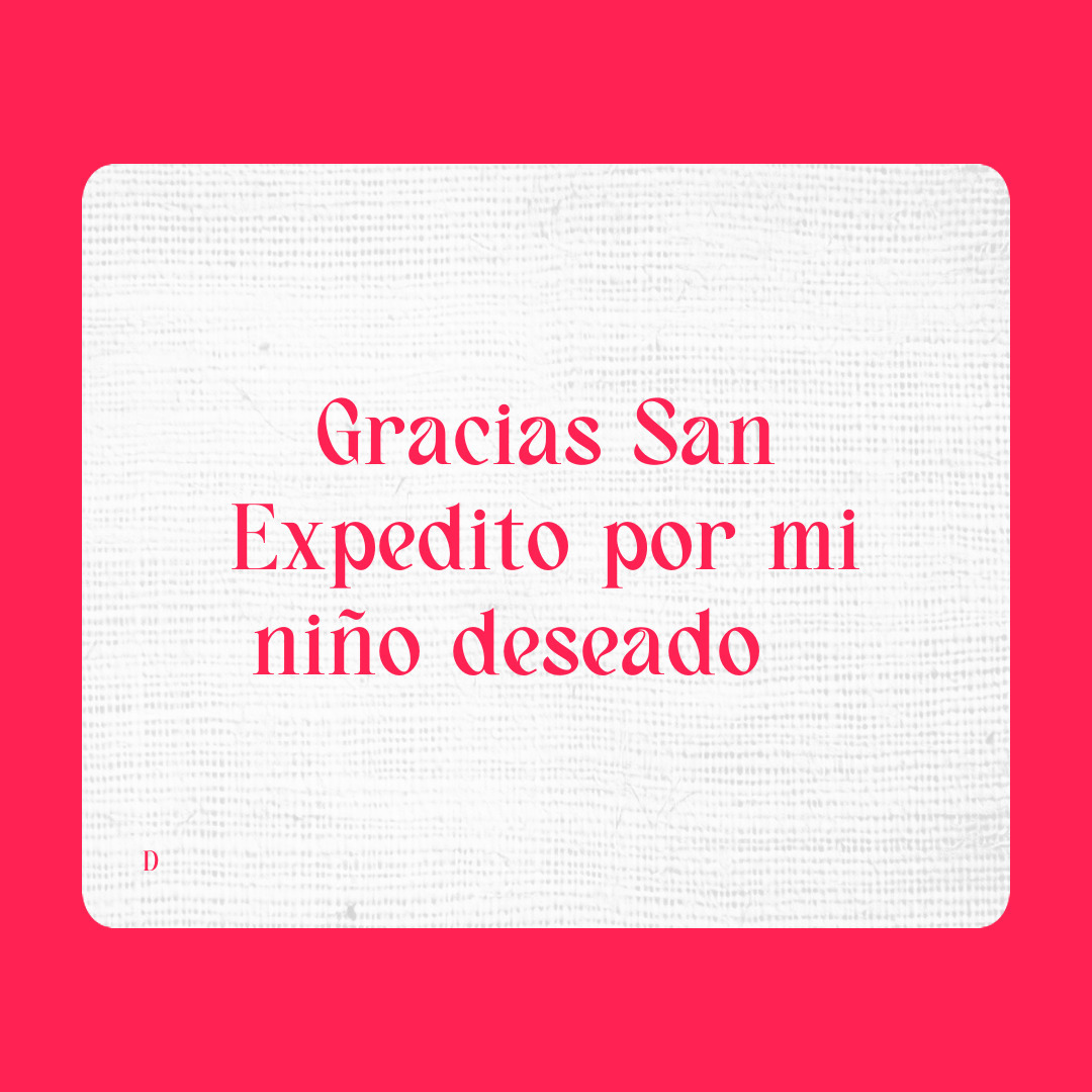 Agradecimiento a San Expedito