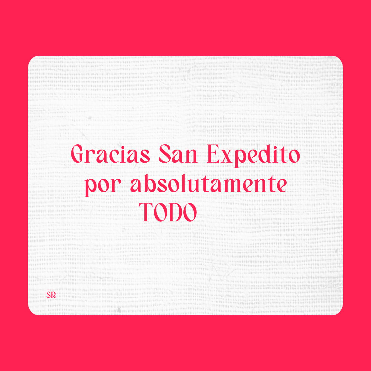 Agradecimiento a San Expedito