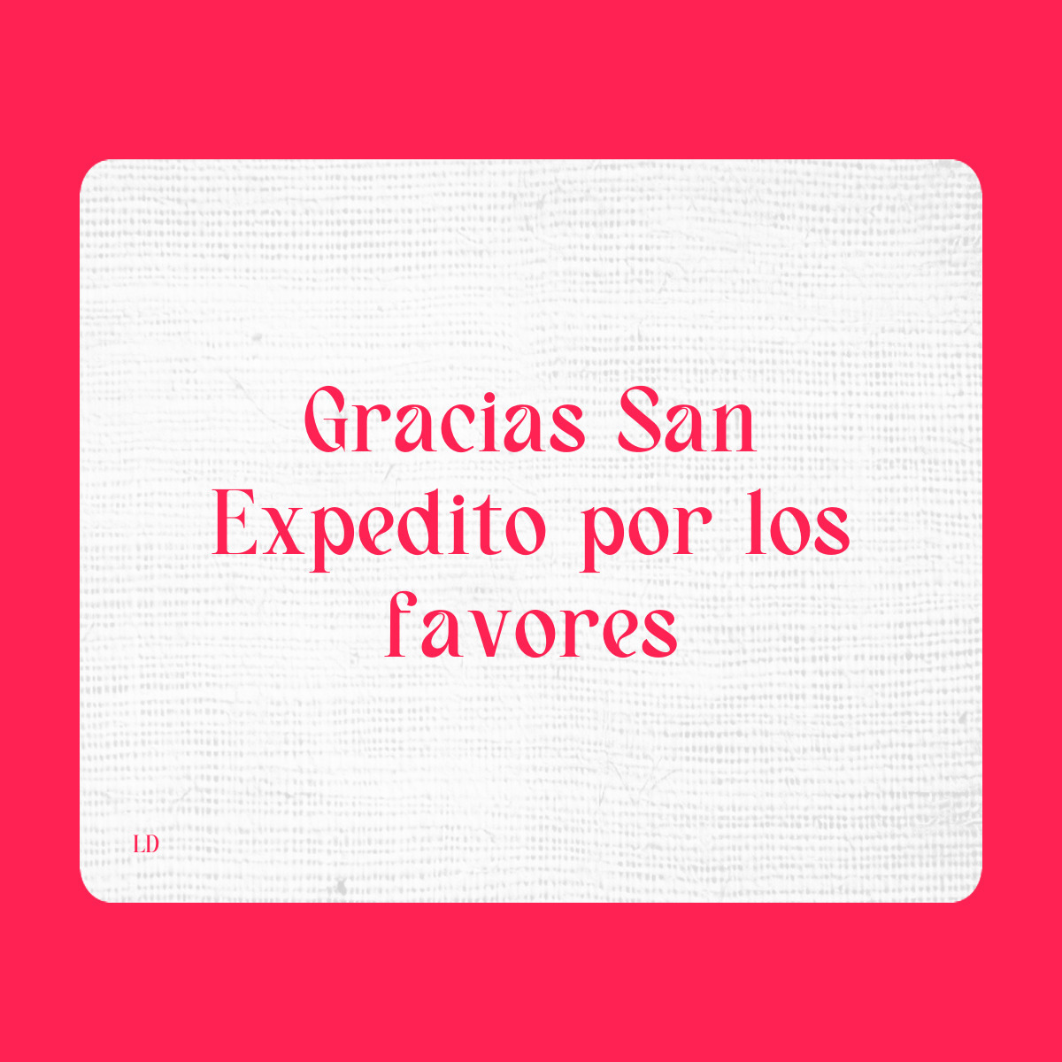 Agradecimiento a San Expedito