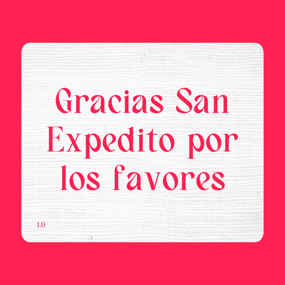 Agradecimiento a San Expedito