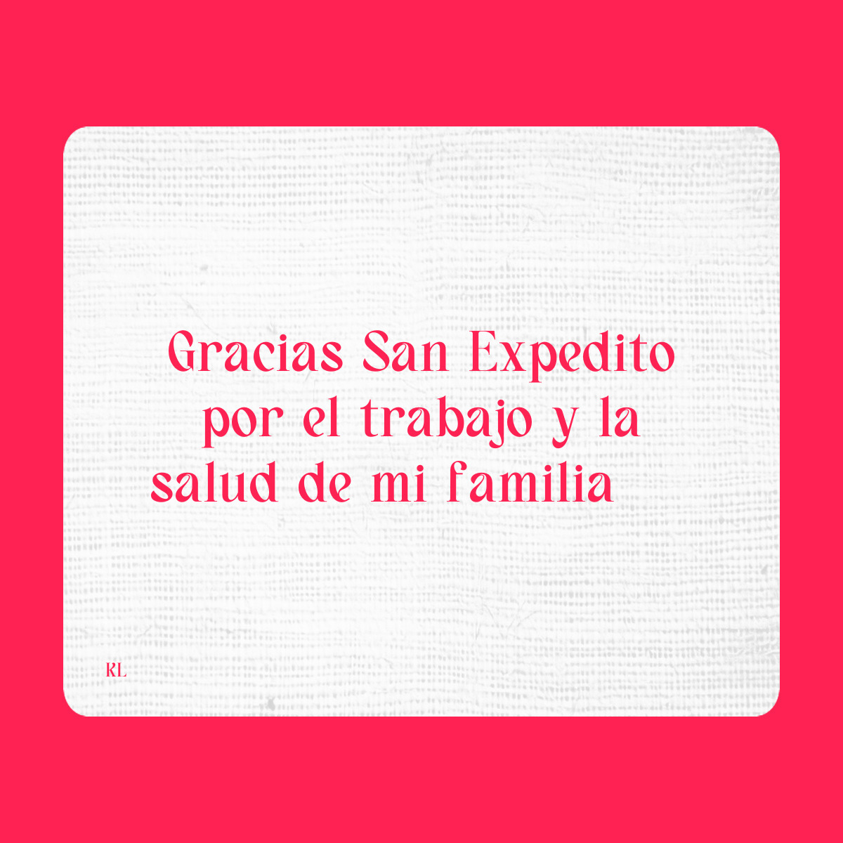 Agradecimiento a San Expedito