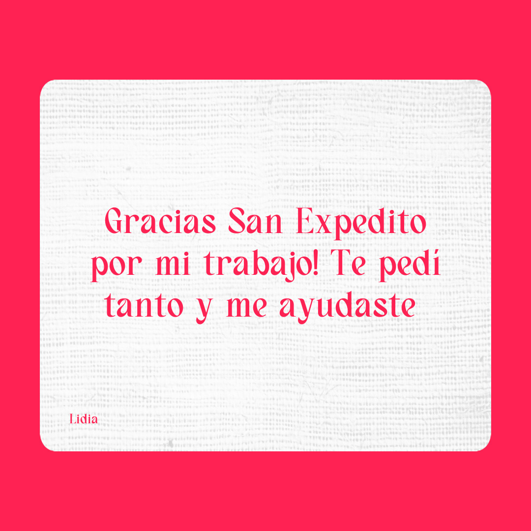 Agradecimiento a San Expedito