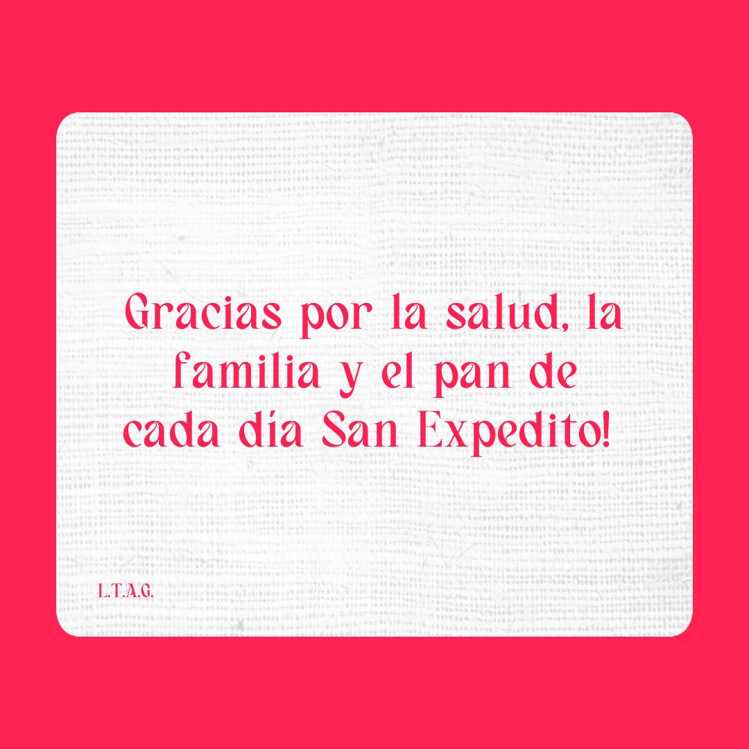 Agradecimiento a San Expedito
