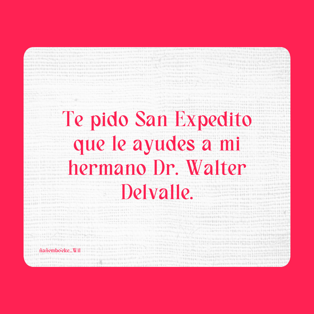 Agradecimiento a San Expedito