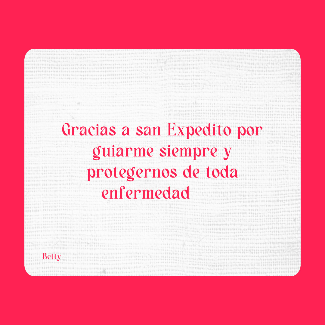 Agradecimiento a San Expedito