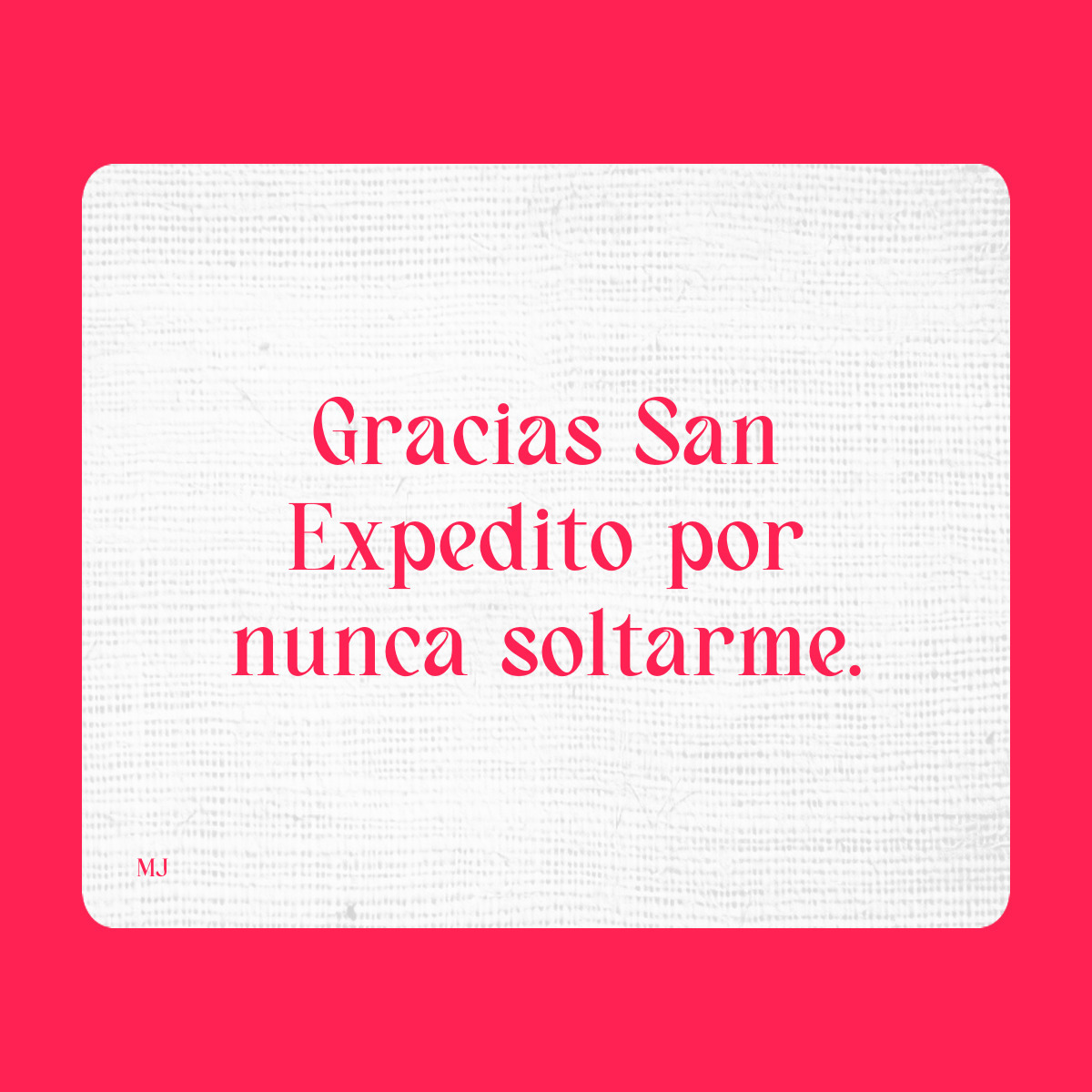 Agradecimiento a San Expedito