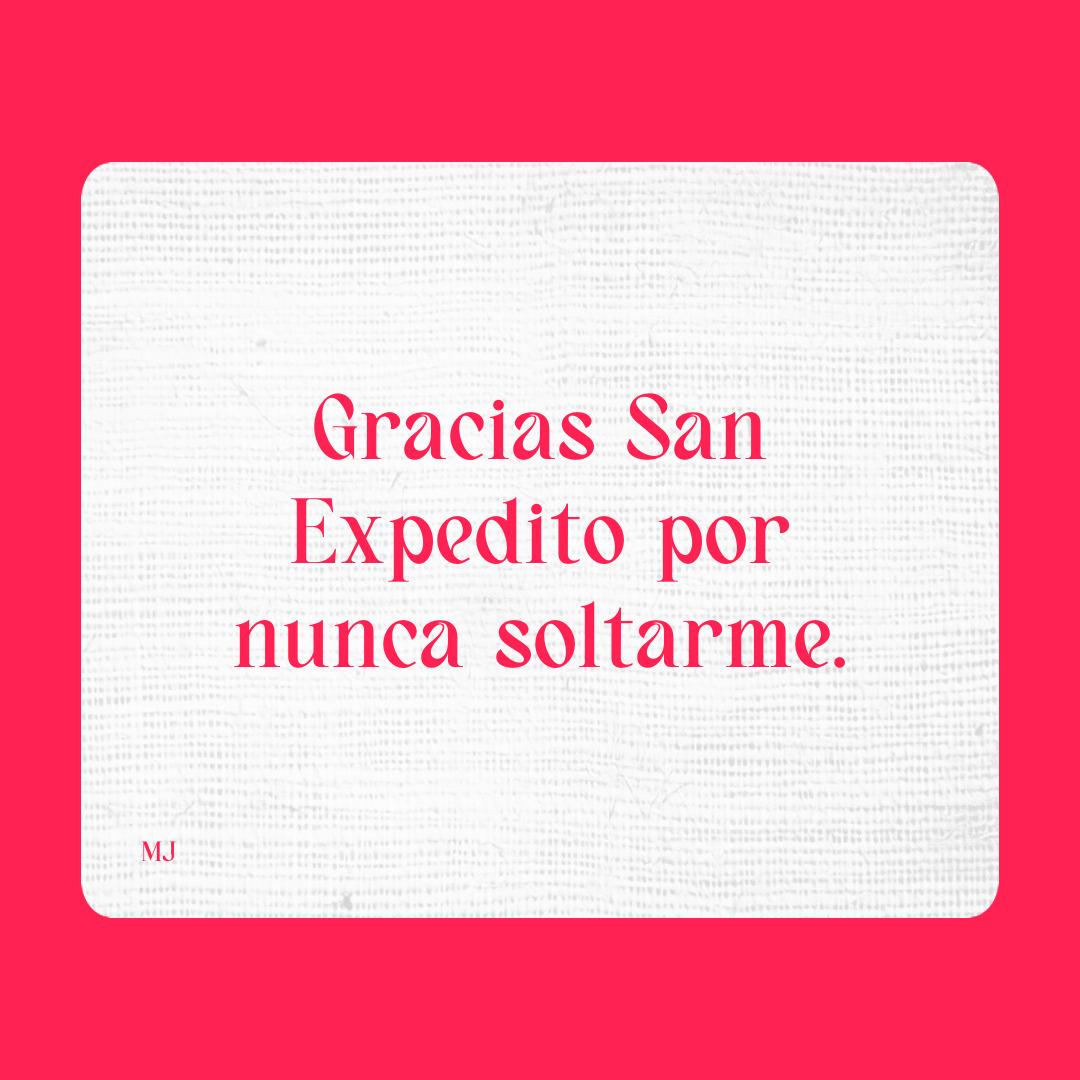 Agradecimiento a San Expedito