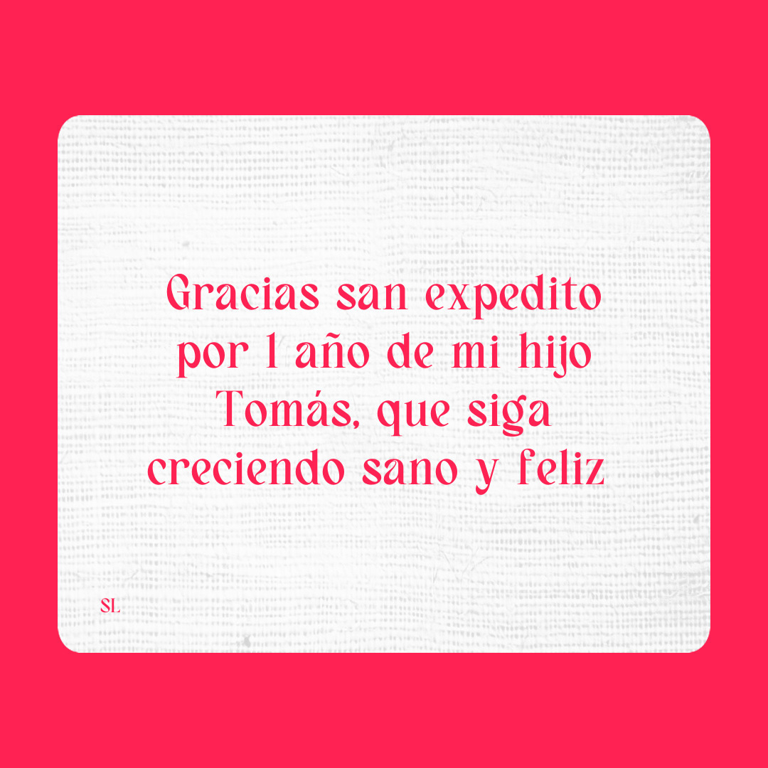Agradecimiento a San Expedito