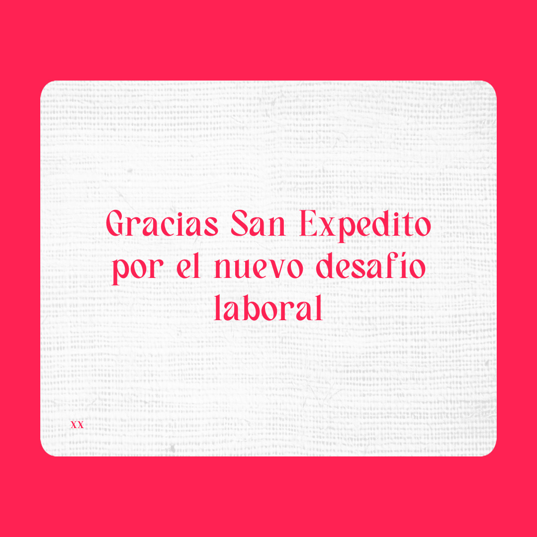 Agradecimiento a San Expedito