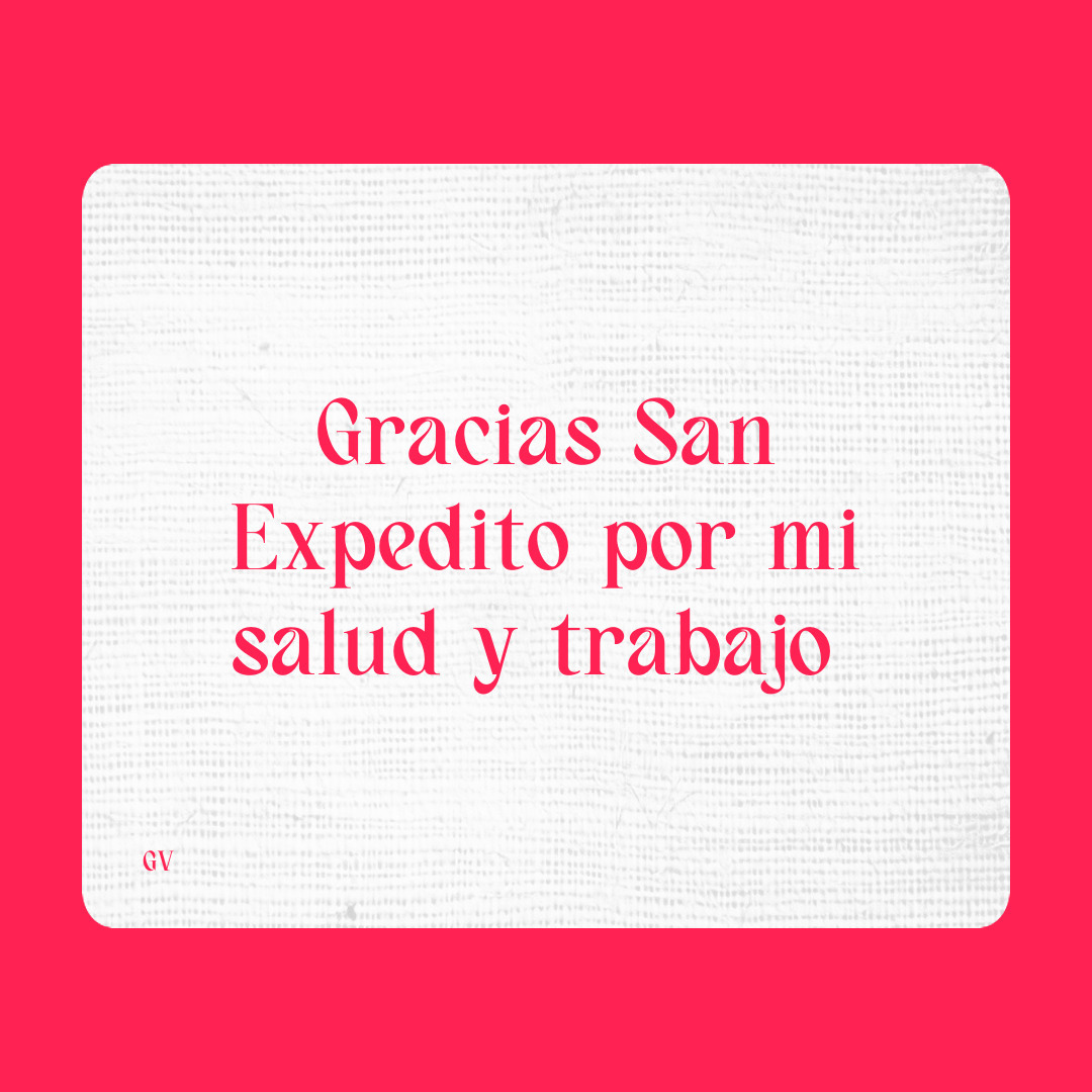 Agradecimiento a San Expedito