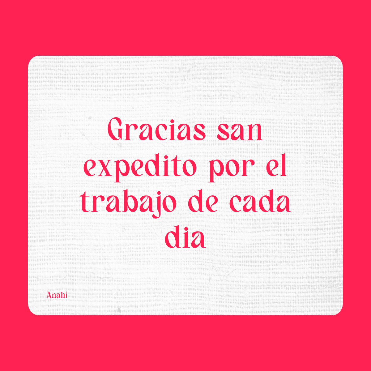 Agradecimiento a San Expedito