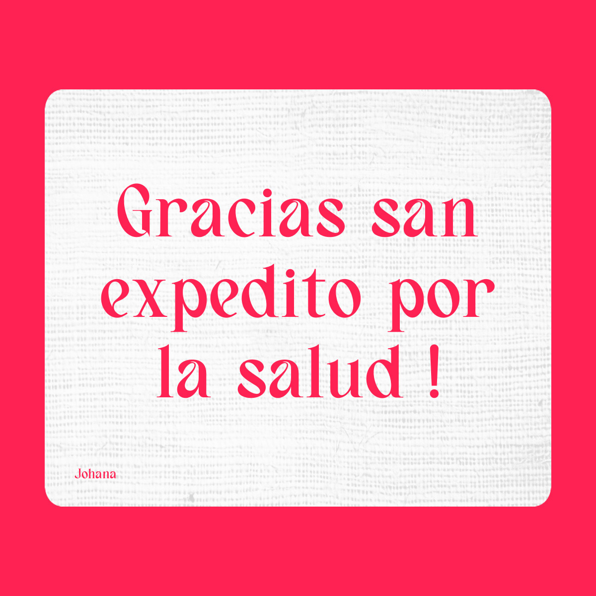Agradecimiento a San Expedito